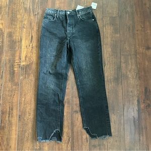 free people tapered baggy high rise boyfriend jeans size 26
